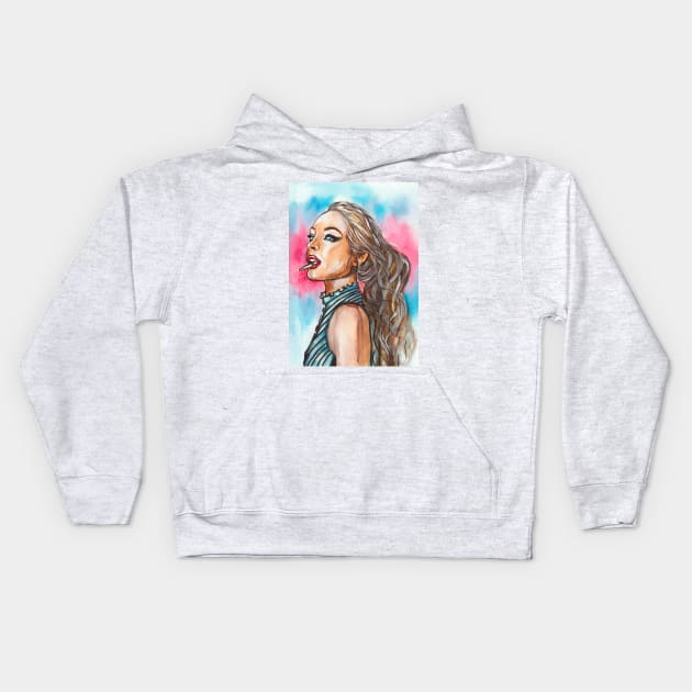 Lindsay Lohan Kids Hoodie by Svetlana Pelin